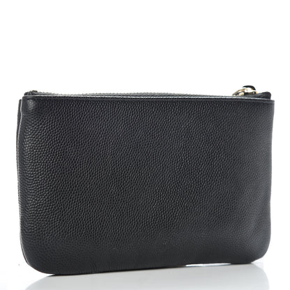 Chanel Caviar Studded Deauville Cosmetic Pouch Black 3 of 10