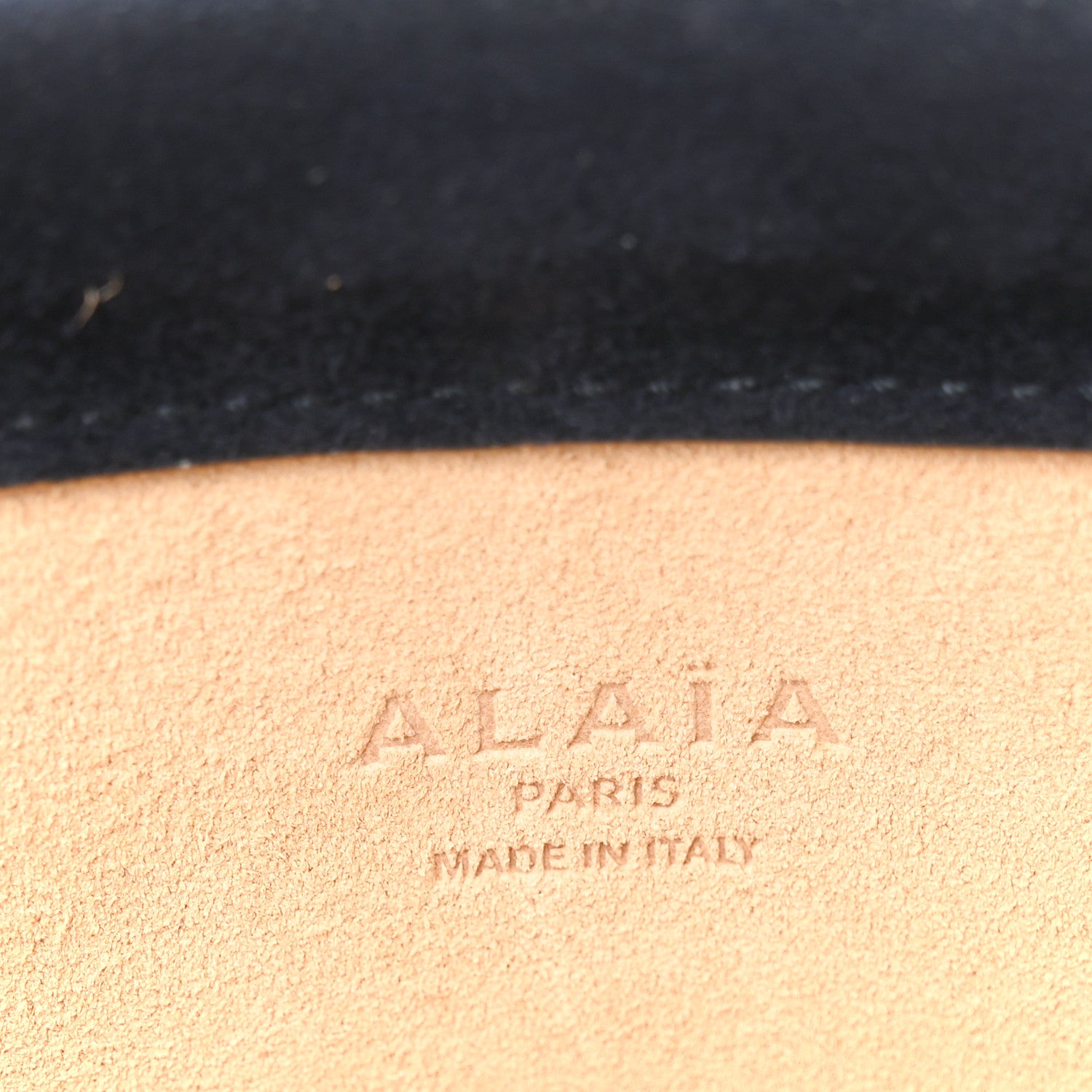Alaia Suede Le Click East West Small Bag Midnight 6 of 11