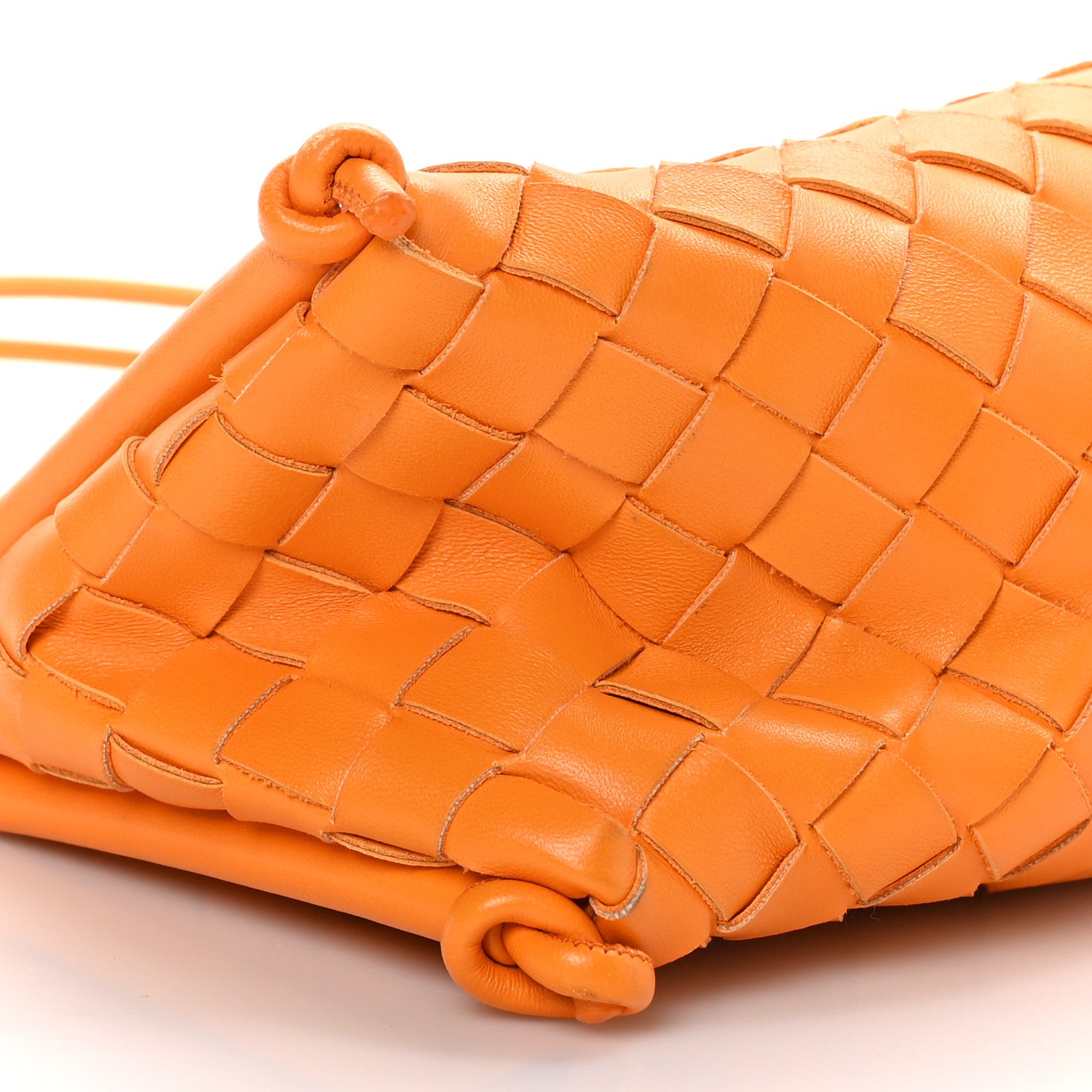 Bottega Veneta Nappa Intrecciato Pouch On Strap Tangerine 7 of 8
