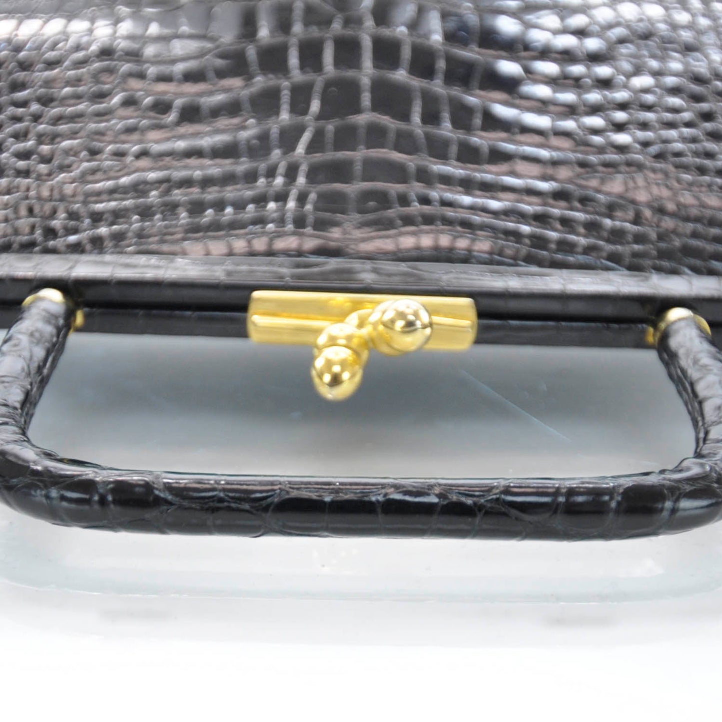 Crocodile Shoulder Bag Black