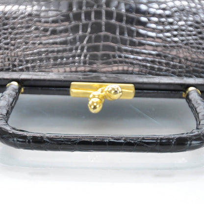 Judith Leiber Crocodile Shoulder Bag Black 5 of 9