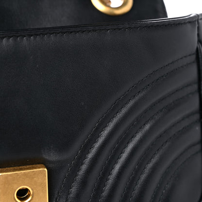 Gucci Calfskin Matelasse Mini GG Marmont Shoulder Bag Black 12 of 15