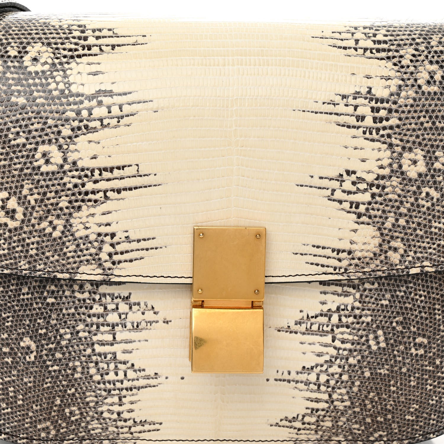 Celine Lizard Medium Classic Box Flap Bag Natural 7 of 9