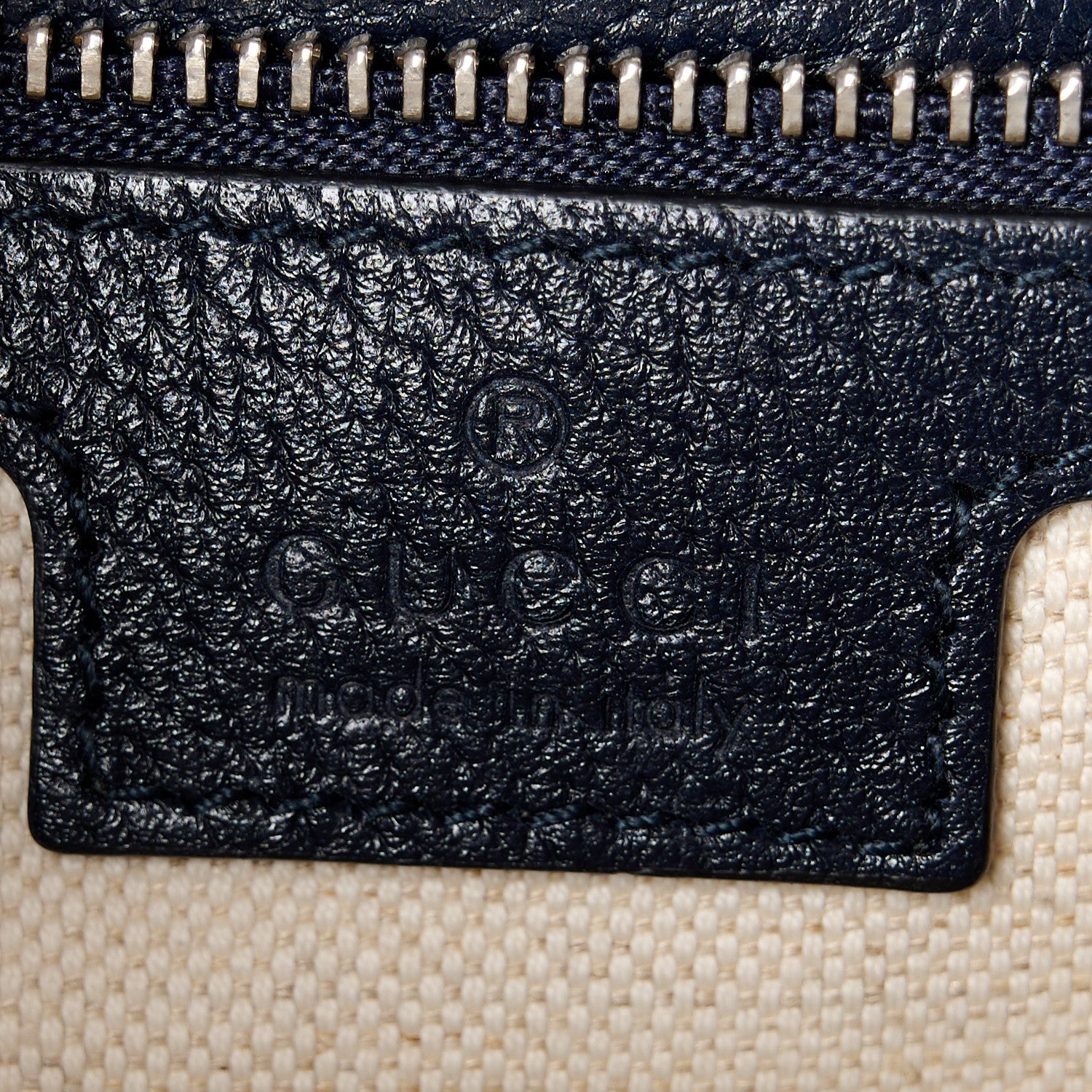 Gucci GG Supreme Monogram Textured Dollar Calfskin Web Studded Mini Ophidia Flap Shoulder Bag Beige Blue 7 of 12