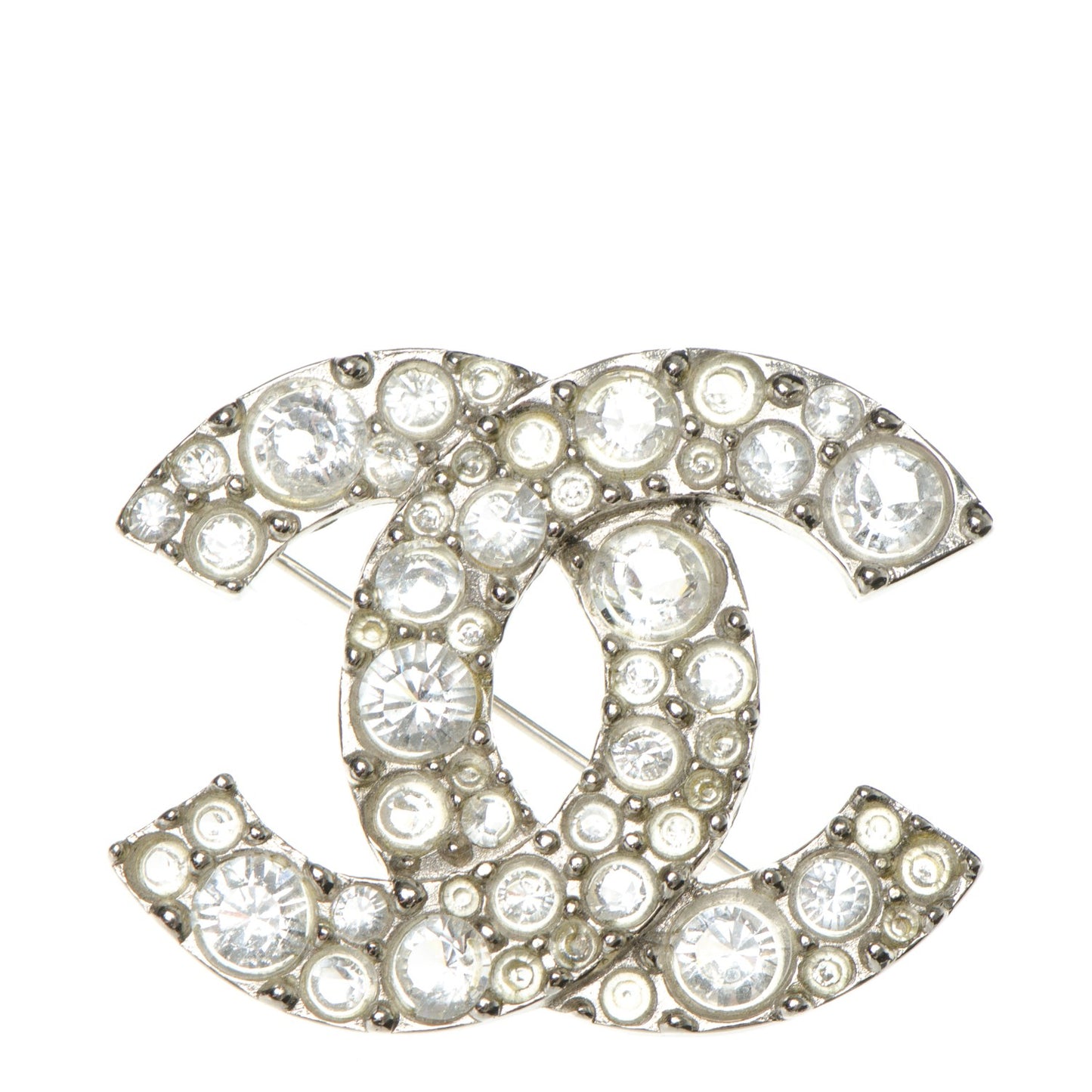 Crystal CC Brooch Silver