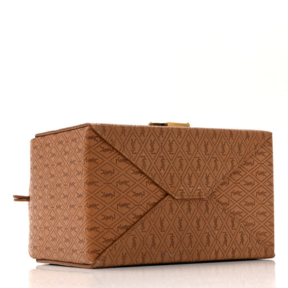 Saint Laurent Calfskin Monogram Take Away Box Dusty Vintage Brown Gold 4 of 12
