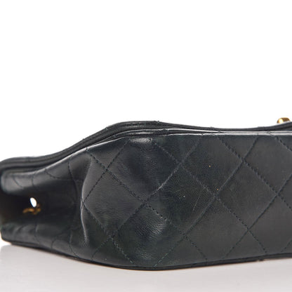 Chanel Lambskin Quilted Small Single Flap Dark Green 12 of 14