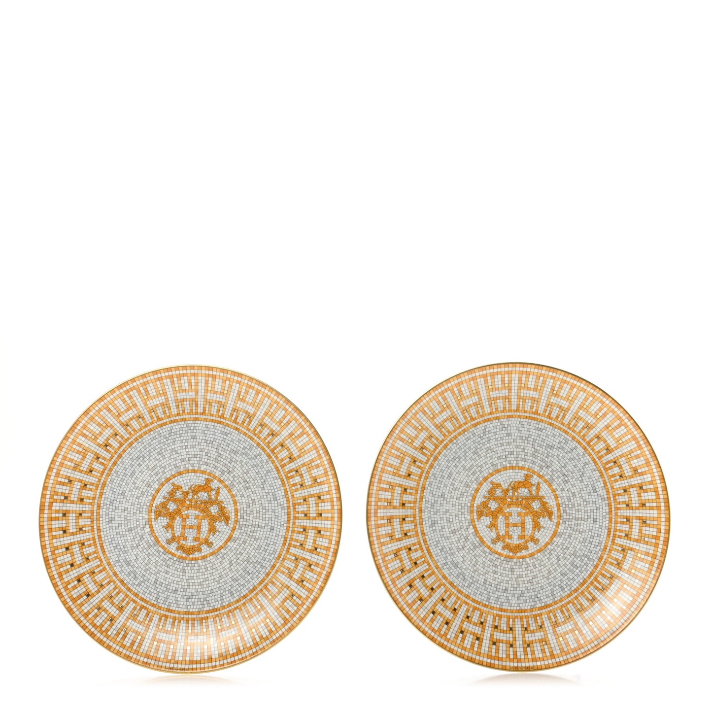 Porcelain Mosaique au 24 Dessert Plate Set of 2