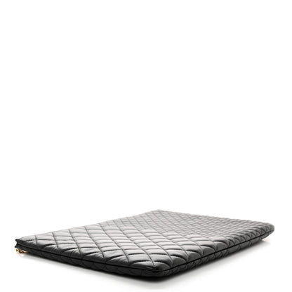 Chanel Lambskin Bi Quilted Large Cosmetic Case Black 4 of 8