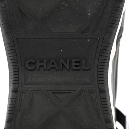 Chanel Velvet Calfskin Mixed Fibers CC Sneakers 40 Black 8 of 12