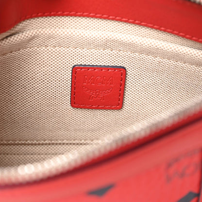 MCM Visetos Mini Aren Chain Crossbody Bag Candy Red 6 of 9