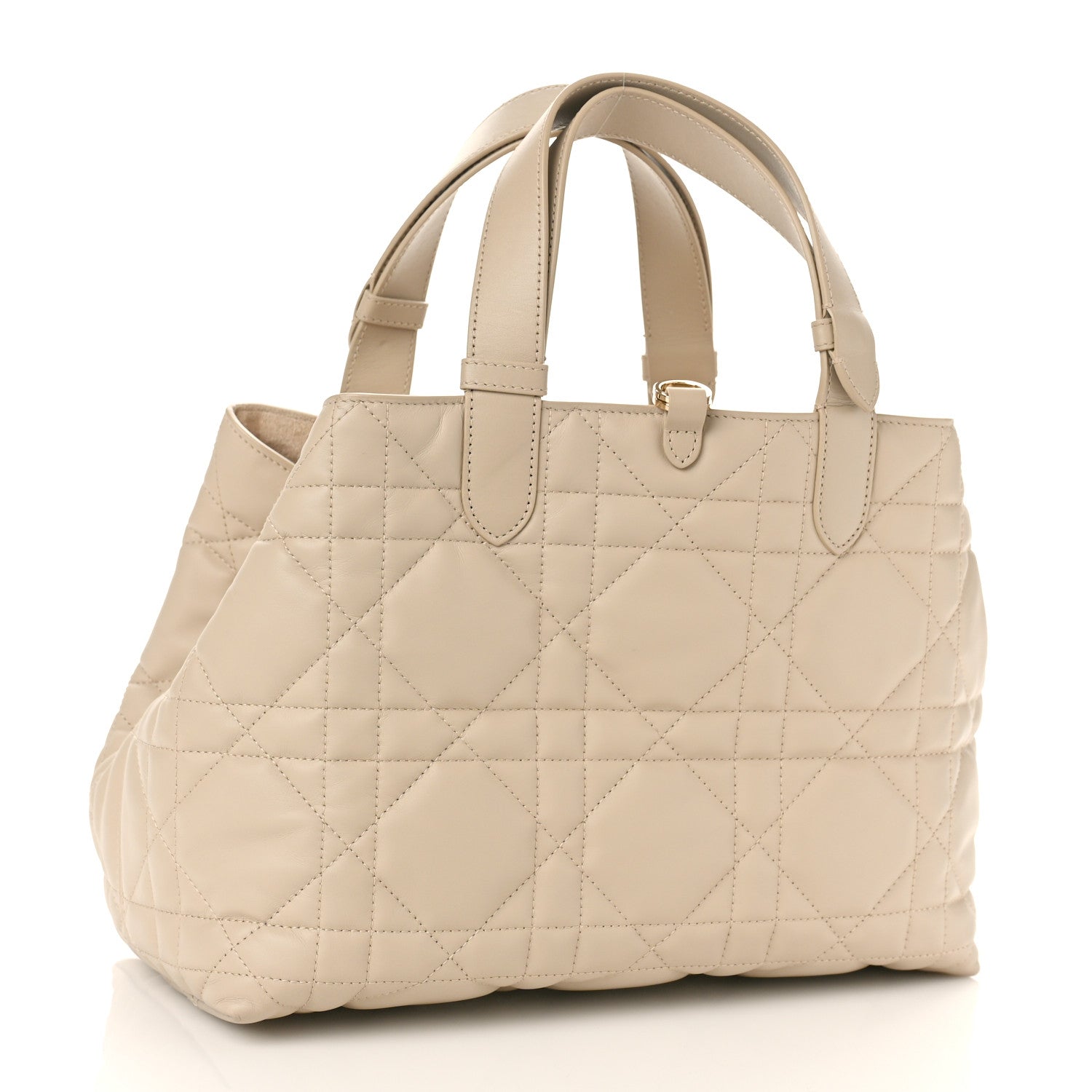 Christian Dior Calfskin Macrocannage Medium Toujour Powder Beige 3 of 8