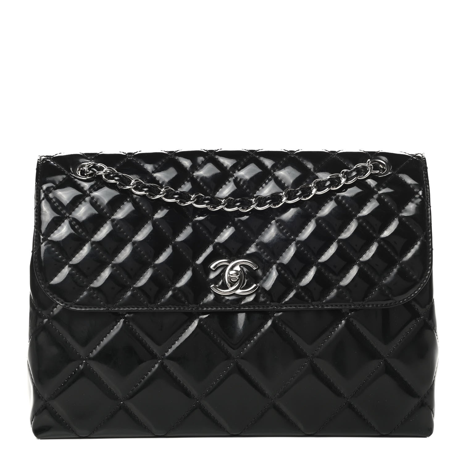 Chanel Vinyl Quilted In the Business Flap Bag Black 1 of 14