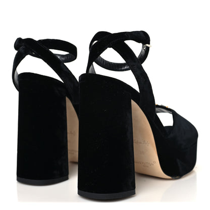 Louis Vuitton Calfskin Maya Platform Sandals 36 Black 5 of 10
