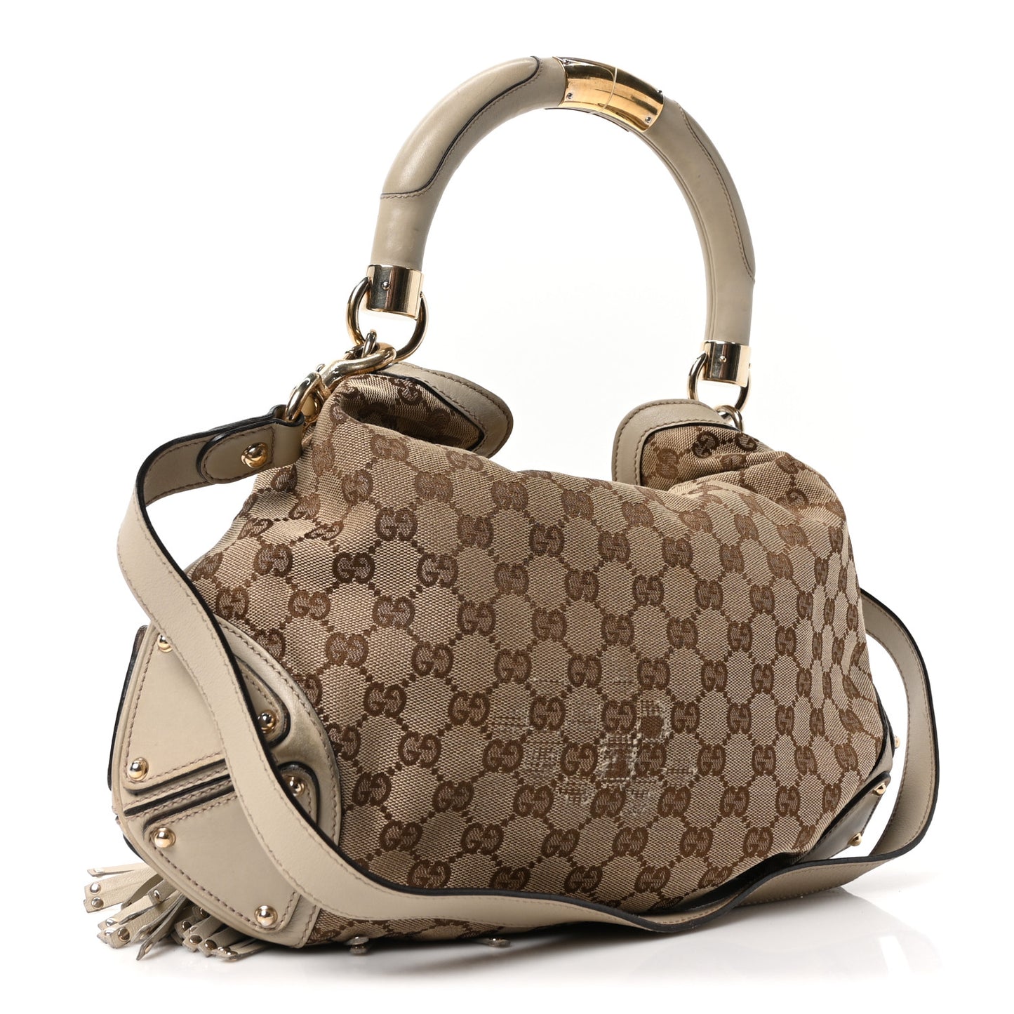 Monogram Indy Top Handle Hobo Off White