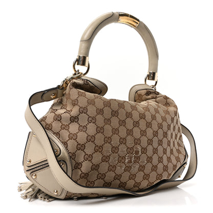 Gucci Monogram Indy Top Handle Hobo Off White 3 of 11