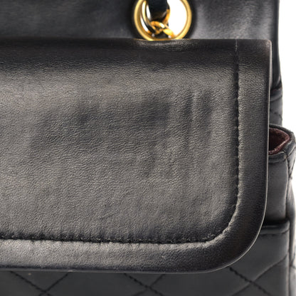 Chanel Lambskin Quilted Medium Double Flap Black 16 of 20
