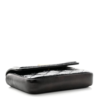 Chanel Shiny Aged Calfskin Quilted Waist Belt Bag Black 4 of 9