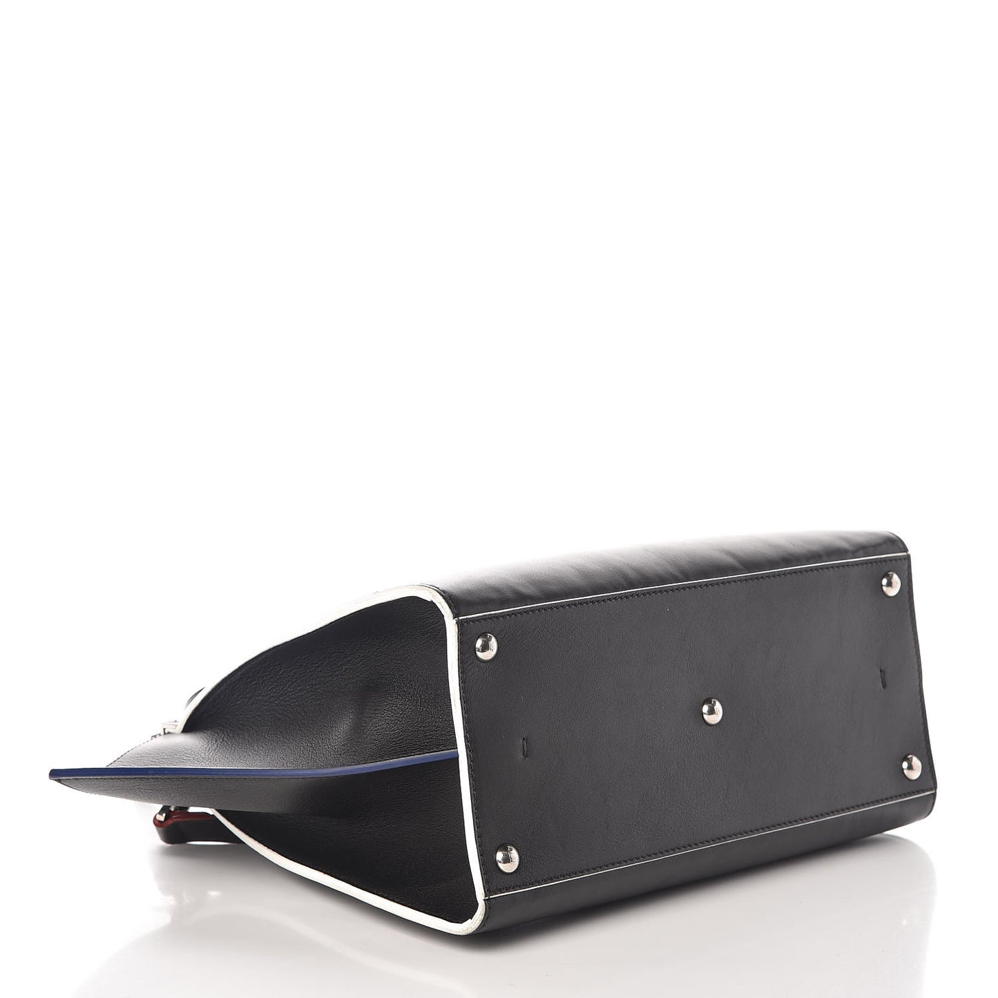 Vitello Dolce Shiny Nappa Petite 3Jours Tote Black Iris