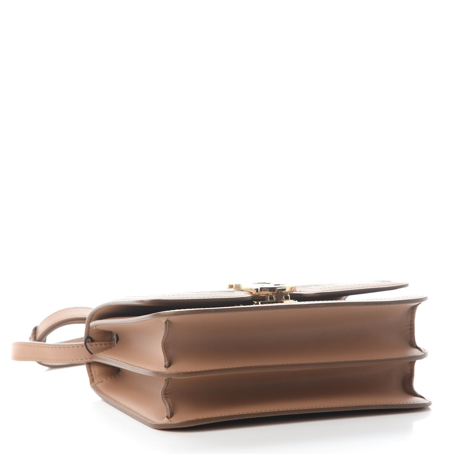 Burberry Calfskin Tartan Print Small TB Bag Light Fawn 3 of 7