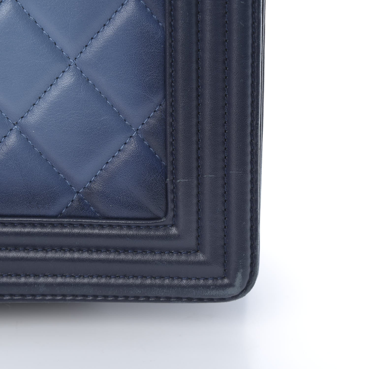 Chanel Calfskin Ombre Faded Quilted New Medium Boy Flap Blue 14 of 16