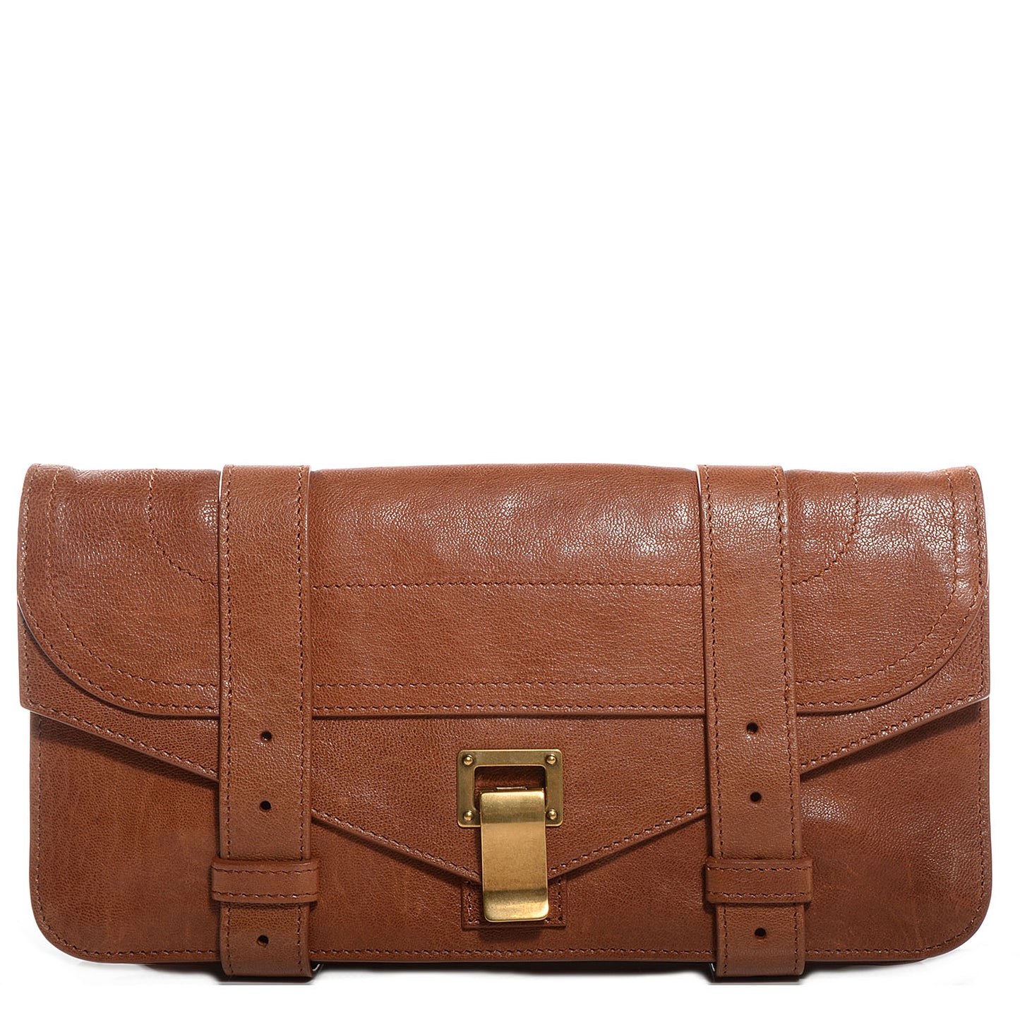 Lux Leather PS1 Pochette Clutch Saddle