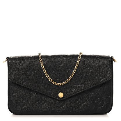 Louis Vuitton Empreinte Pochette Felicie Chain Wallet Black 1 of 11