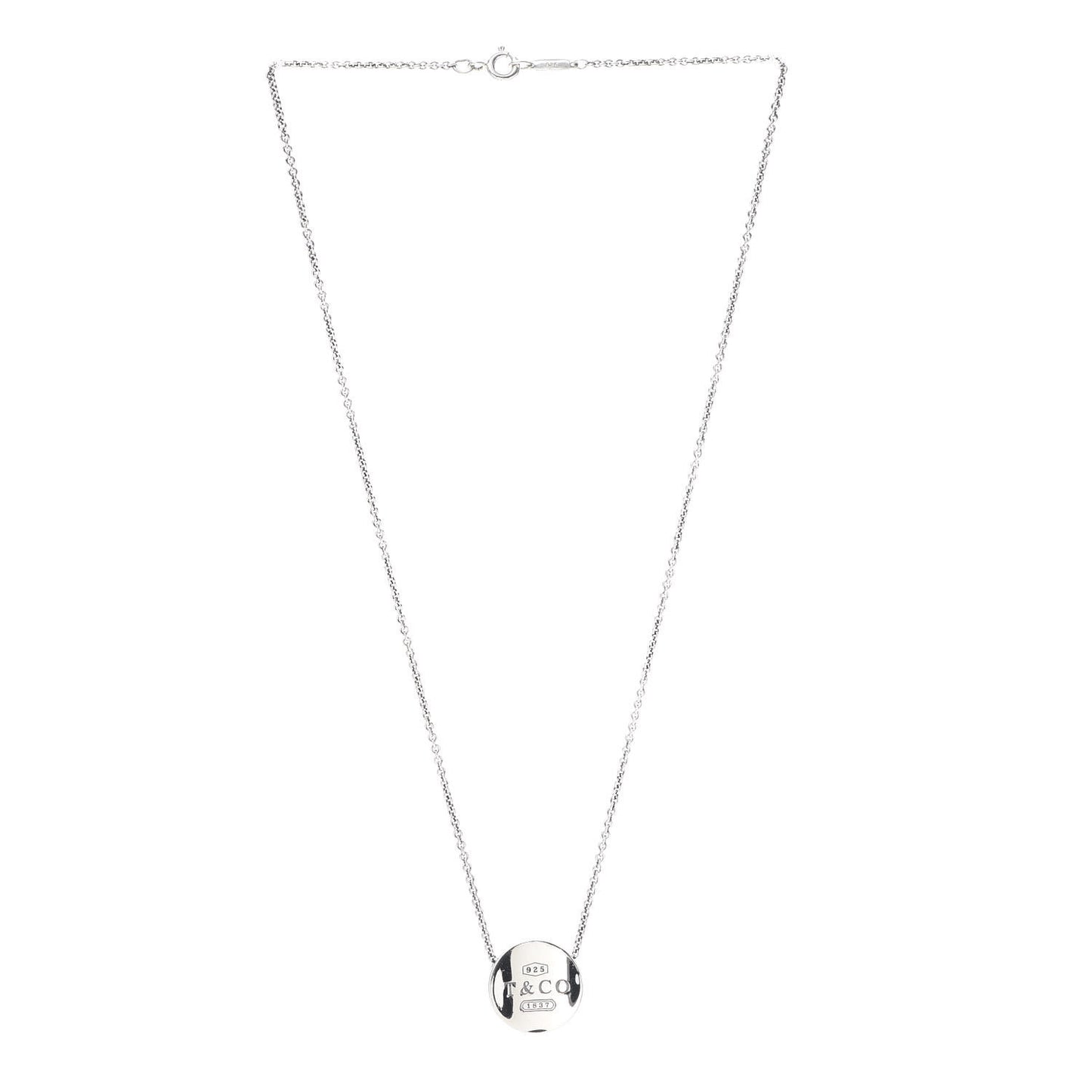 Sterling Silver 1837 Round Pendant Necklace