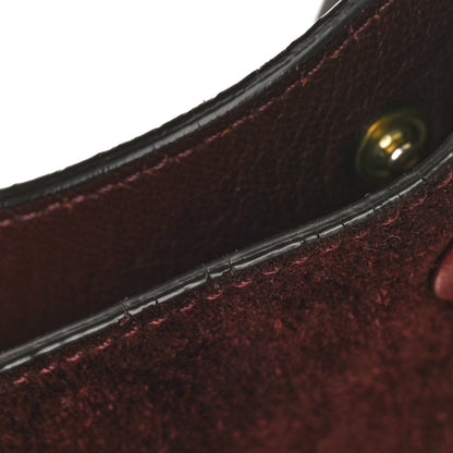 Celine Smooth Calfskin Suede Medium Trapeze Burgundy 10 of 10