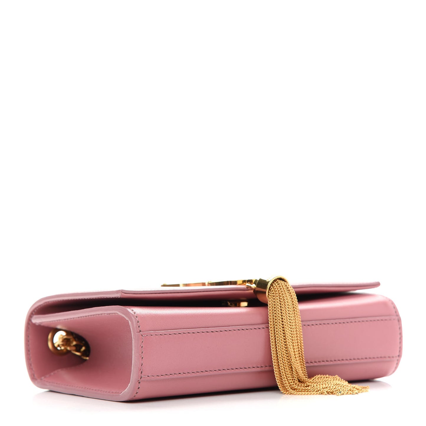 Smooth Calfskin Small Classic Monogram Kate Tassel Satchel Rose Dark