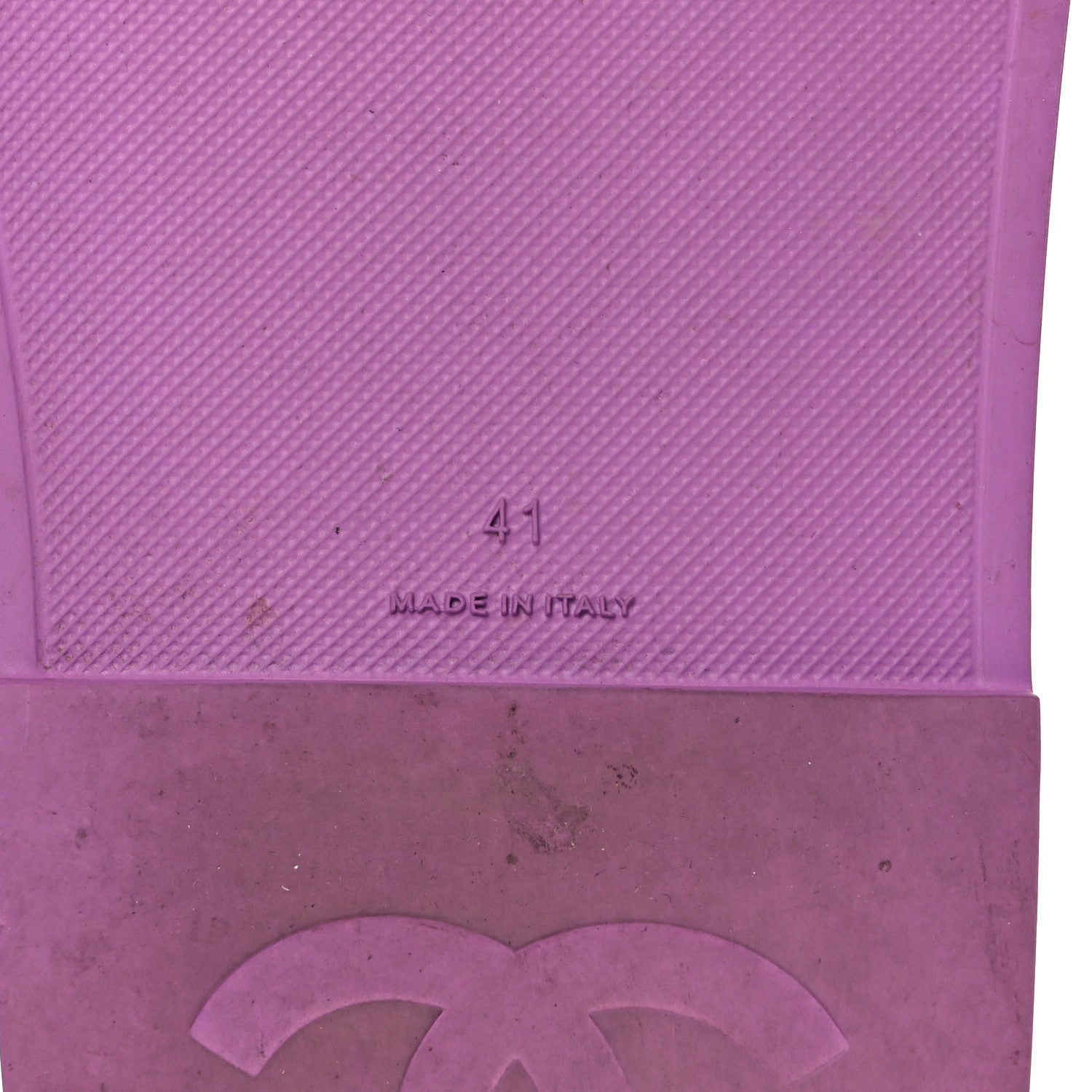 Chanel Rubber CC Dad Sandals 41 Purple 12 of 18