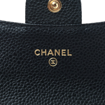 Chanel Caviar Quilted Flap Card Holder Wallet Black 7 of 10