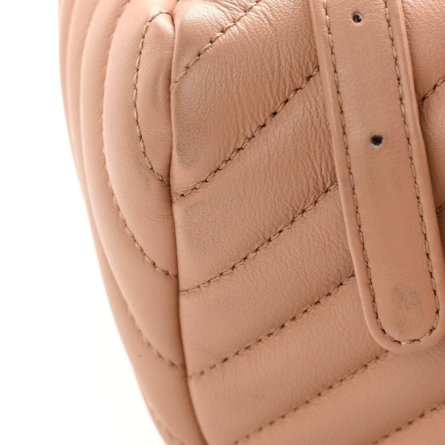 Calfskin Chevron Quilted Small Urban Spirit Backpack Beige