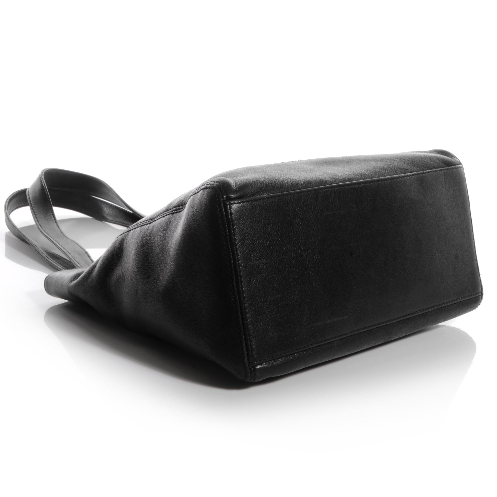 Chanel Lambskin Small CC Stitched Tote Black 4 of 7