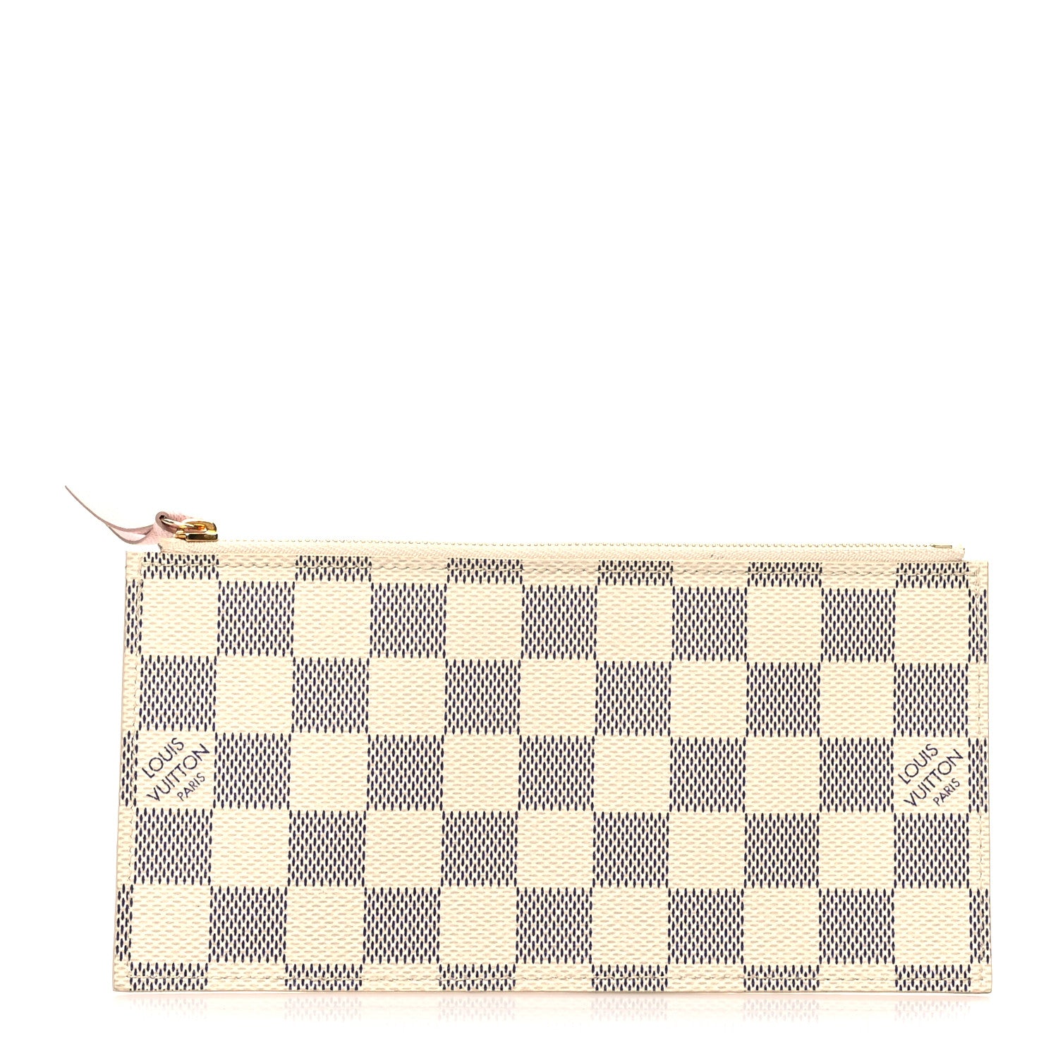 Louis Vuitton Damier Azur Felicie Chain Wallet Zippered Insert Rose Ballerine 1 of 9