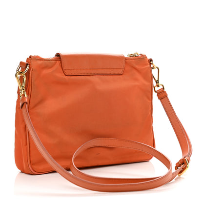 Prada Tessuto Nylon Saffiano Tote Papaya 2 of 15