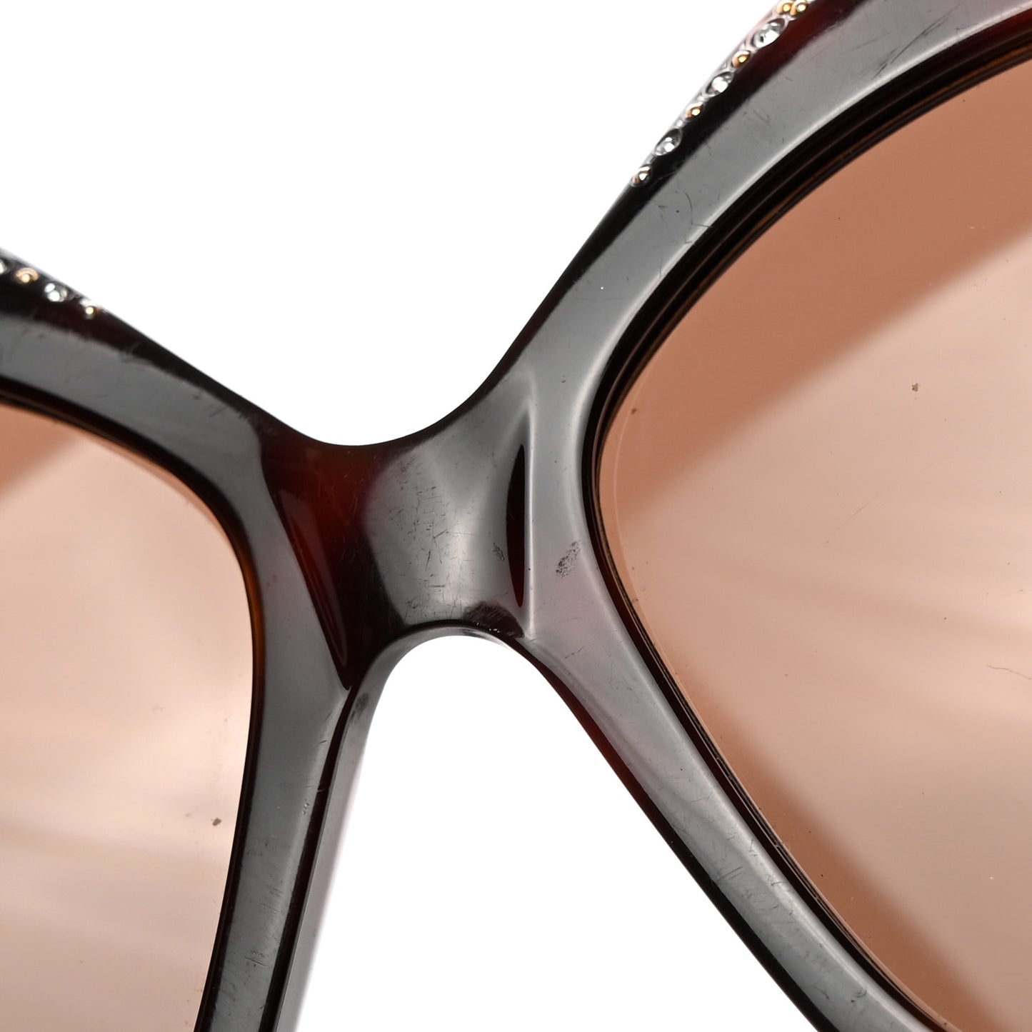 Crystal Cat Eye GG0118S Sunglasses Havana Brown