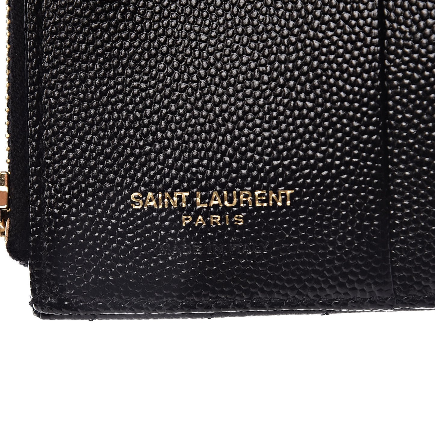 Grain De Poudre Matelasse Chevron Monogram Zipped Card Case Black