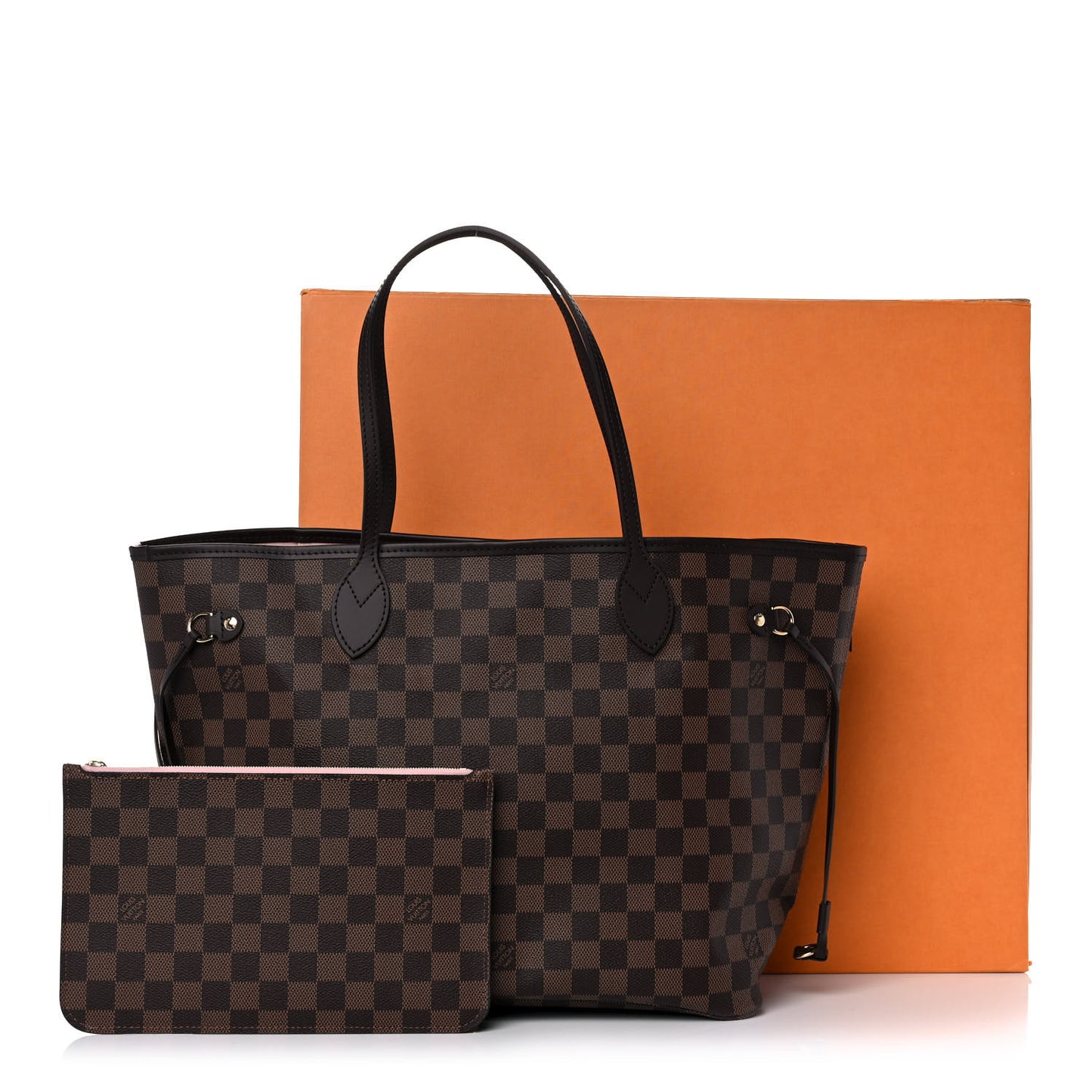 Damier Ebene Neo Neverfull MM Rose Ballerine