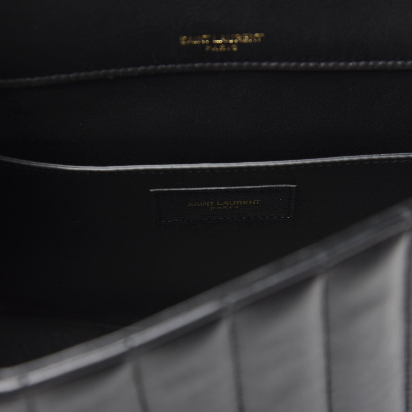 Lambskin Matelasse Monogram Large Vicky Chain Bag Black