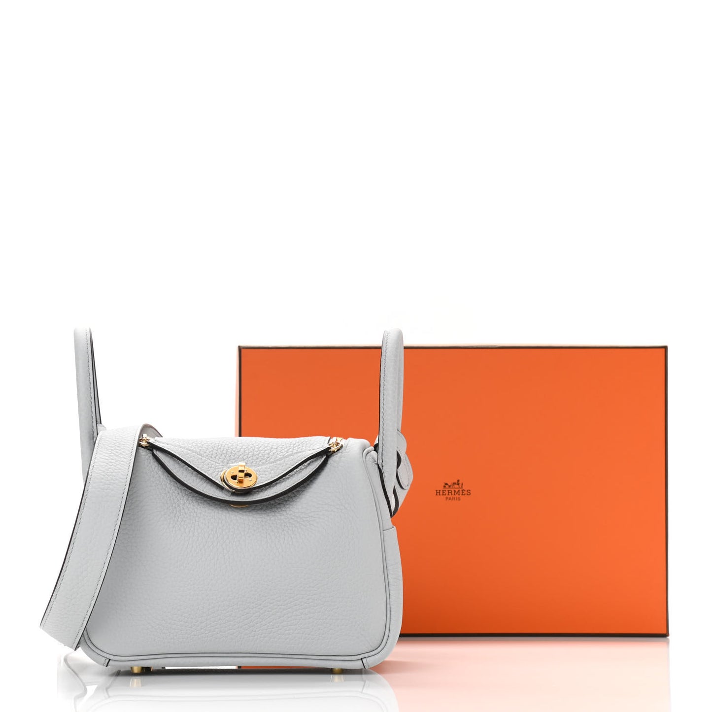 Taurillon Clemence Mini Lindy 20 Bleu Pale