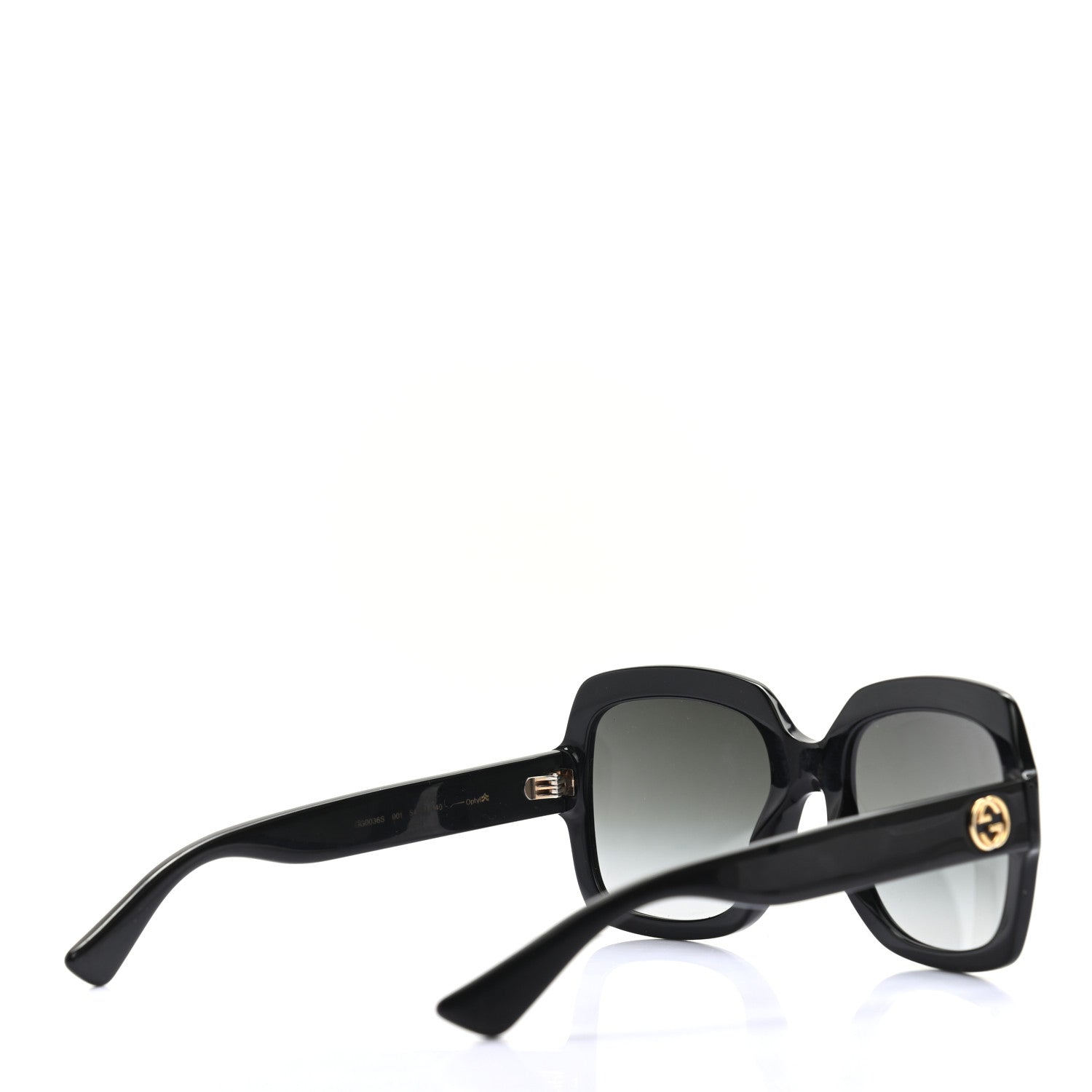 Gucci Oversized Square GG0036S Sunglasses Black 4 of 7