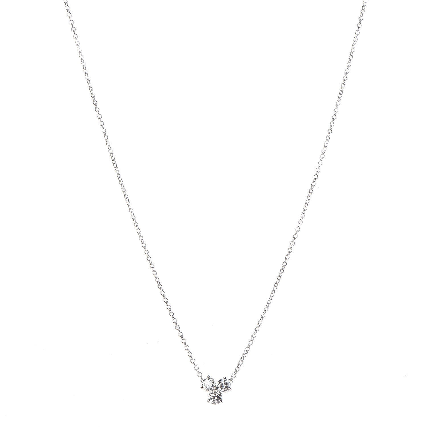 Tiffany Platinum Diamond Aria Pendant Necklace 1 of 5