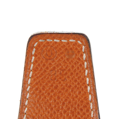 Hermes Box Courchevel 32mm H Belt 85 Black Gold 5 of 10
