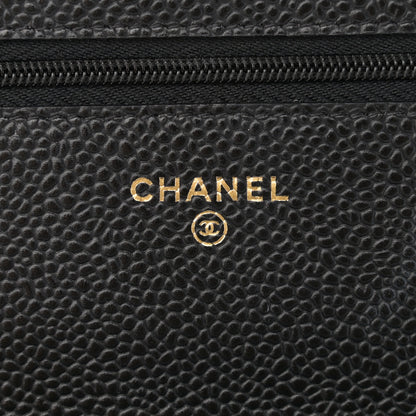 Chanel Caviar Quilted Wallet On Chain WOC Black 6 of 12