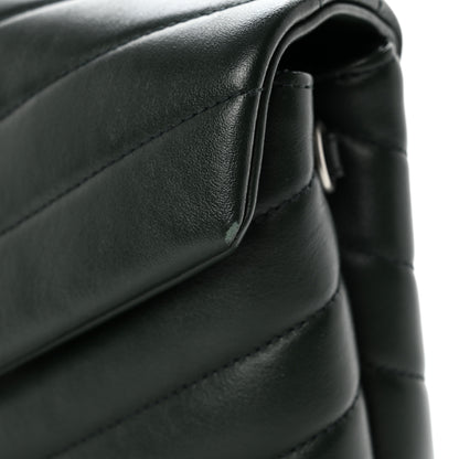 Saint Laurent Calfskin Y Quilted Monogram Toy Loulou Crossbody Bag Deep Green 9 of 9