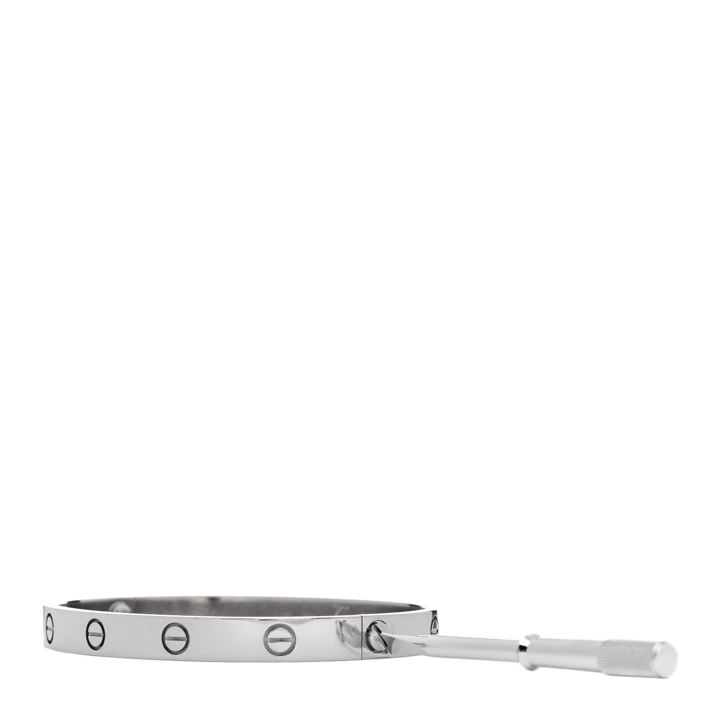 18K White Gold LOVE Bracelet 17