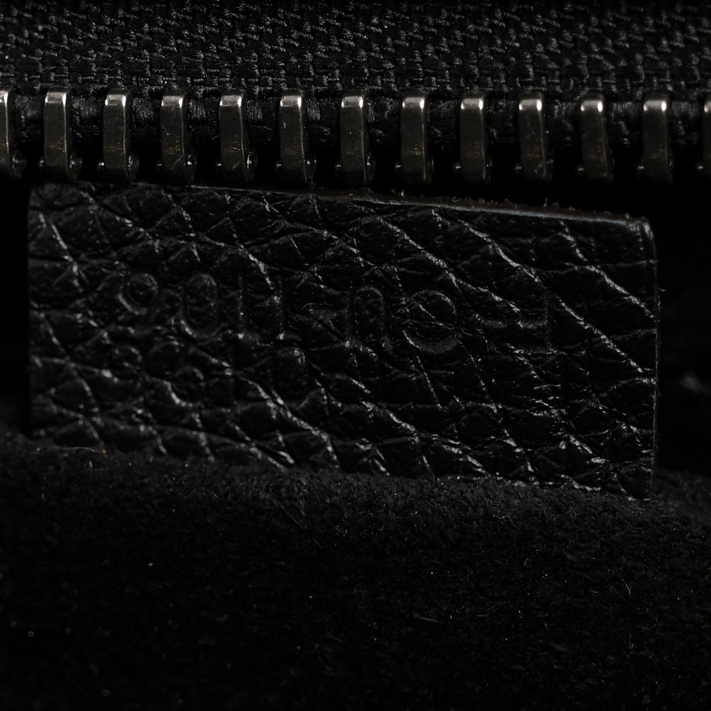 Drummed Calfskin Mini Luggage Black