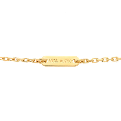 Van Cleef & Arpels 18K Yellow Gold Mother of Pearl Sweet Alhambra Butterfly Pendant Necklace 5 of 6