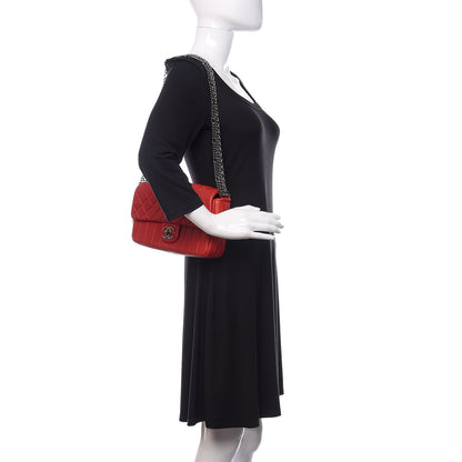 Chanel Calfskin Quilted Multi Chain Flap Red 2 of 10